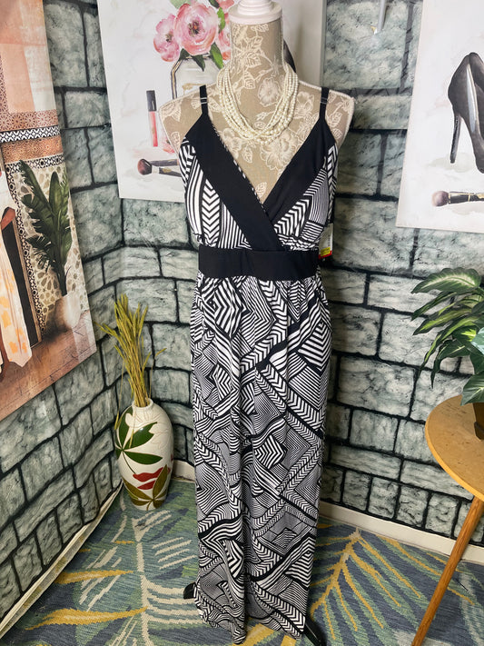 NEW Allison Brittney Black White Dress Women sz 3XL