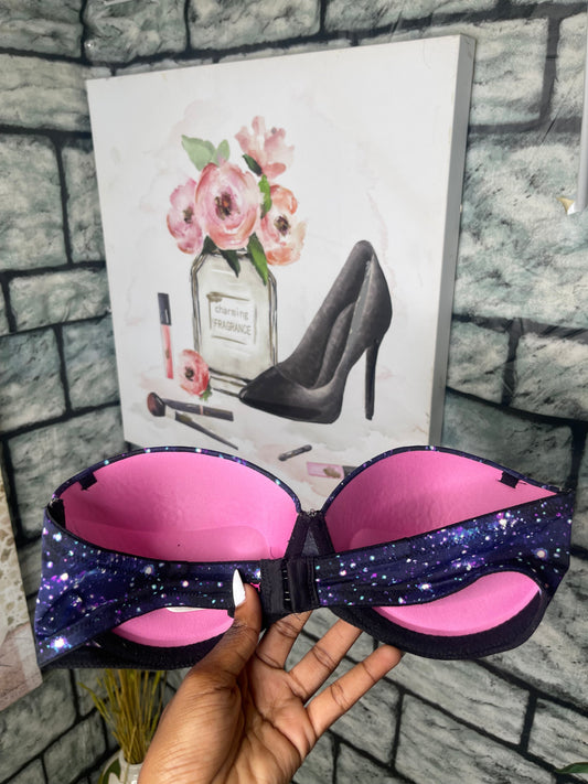 Victoria Secret Blue Star Bra Women sz 34C
