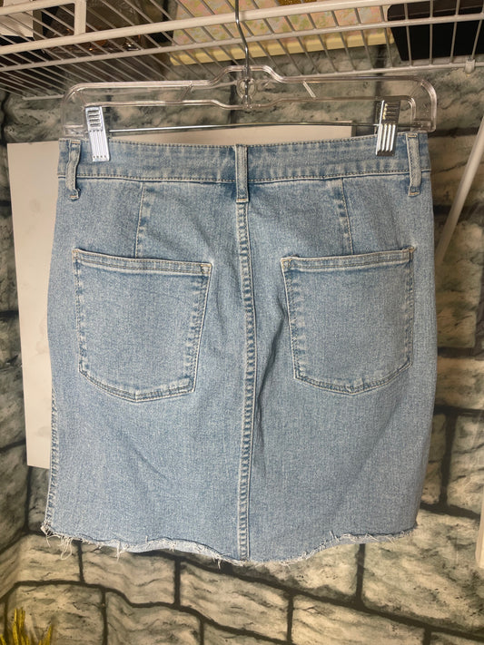 H&M Blue Denim Skirt Women sz 6