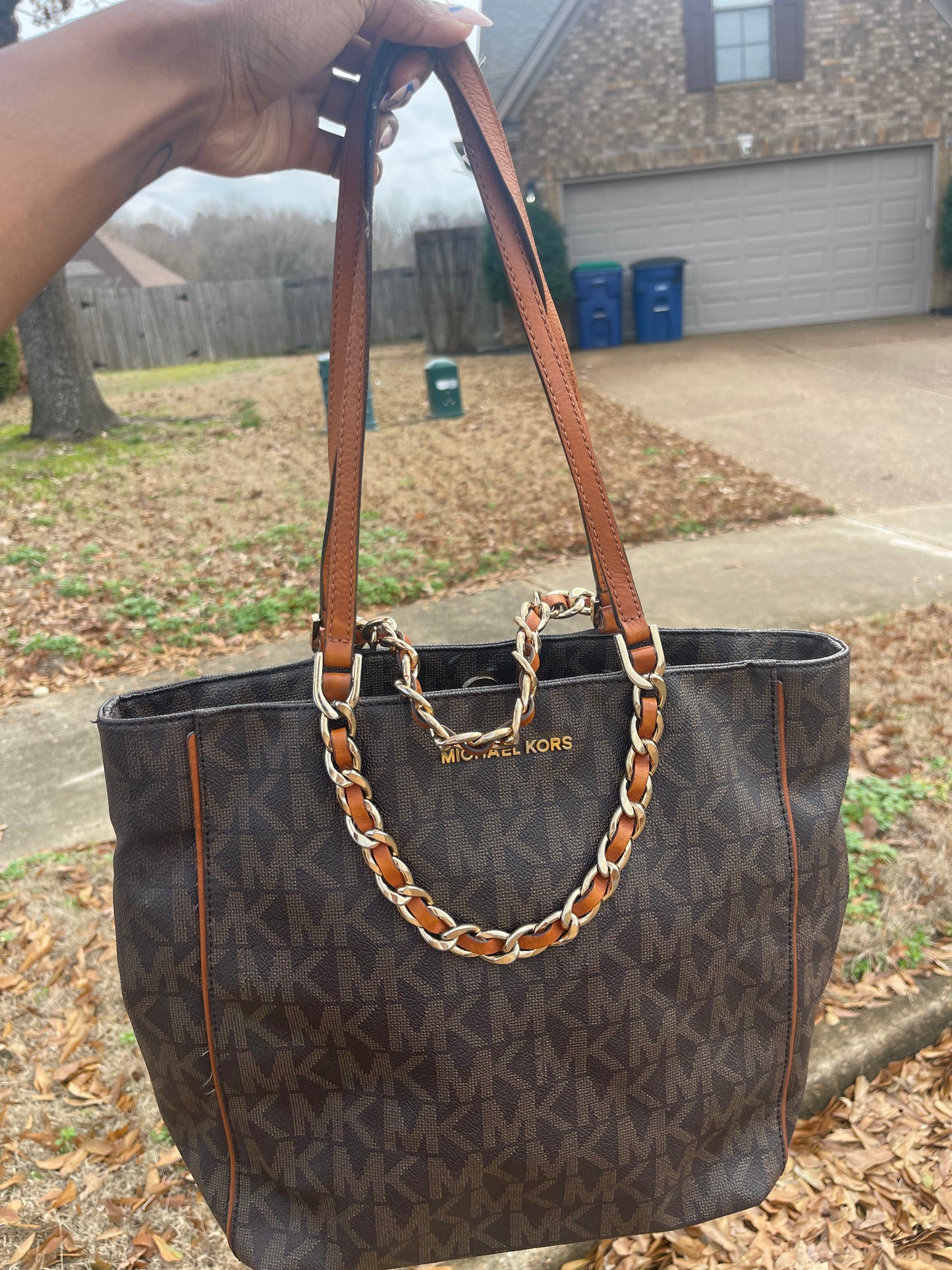 Michael Kors Brown Chain Handbag