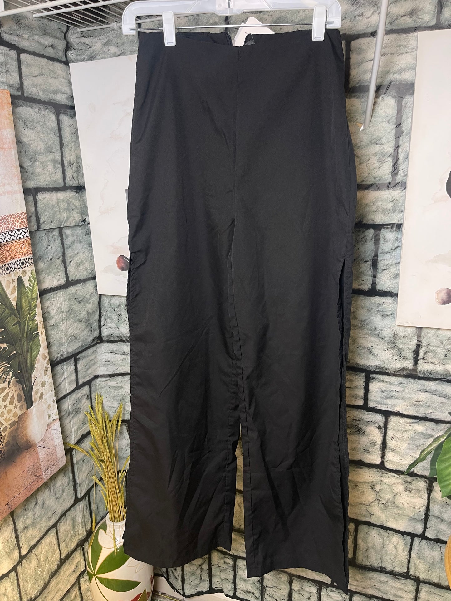 Shein Black split Pants Women sz Small