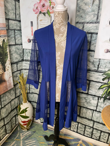 R&M Richards Blue Blouse Women sz 14