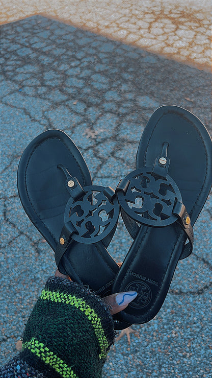 Tory Burch black sandals women sz 8