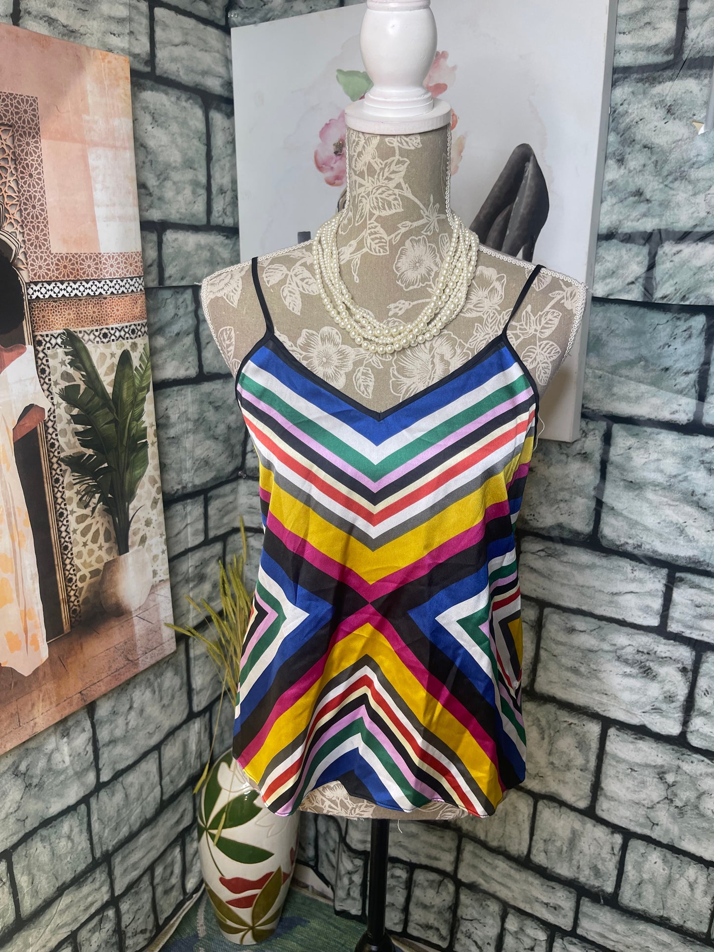 NEW Bar III Colorful Blouse Women sz Small