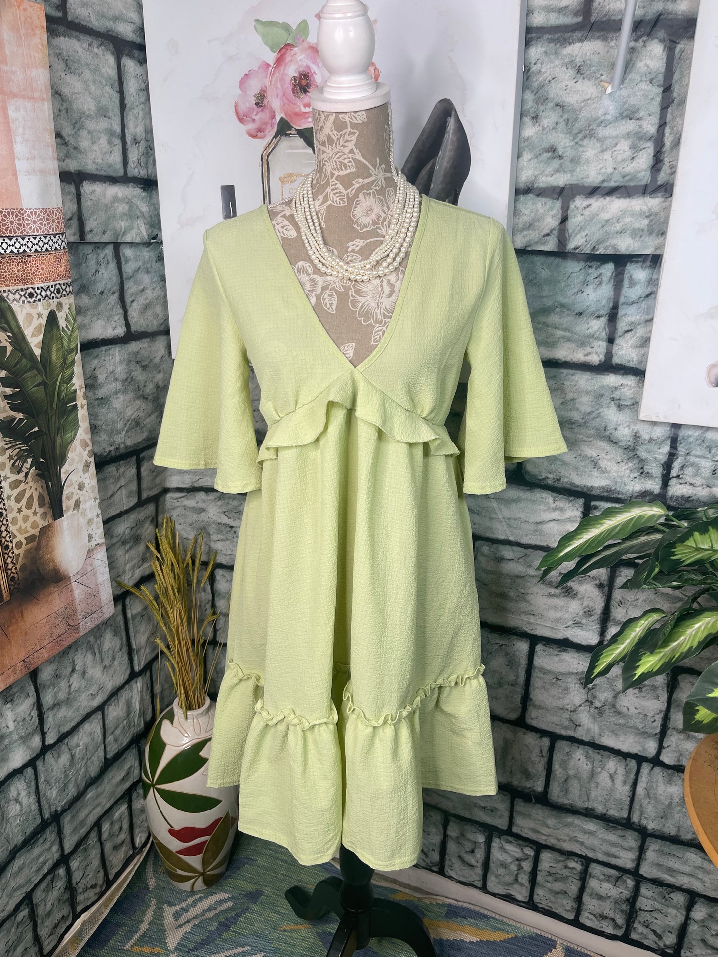 Shein Green Dress Women sz Small