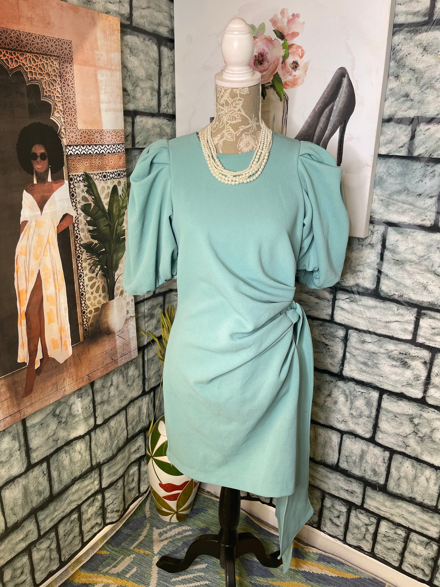 NYC Green Dress women sz Medium