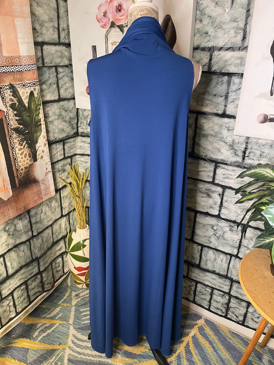 Ashro Blue Cover Duster Blouse Women sz Small to XL