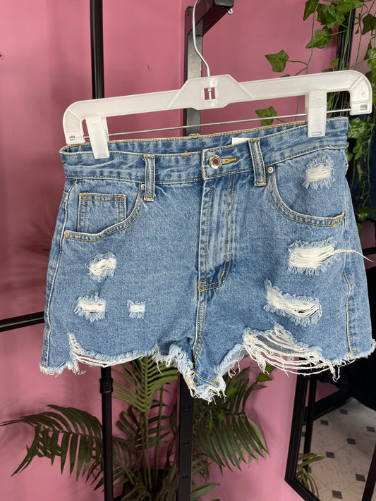 Shein Blue Short Jeans Women sz Small