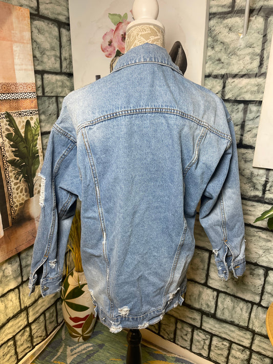 Essue Blue Denim Jacket Women sz Small