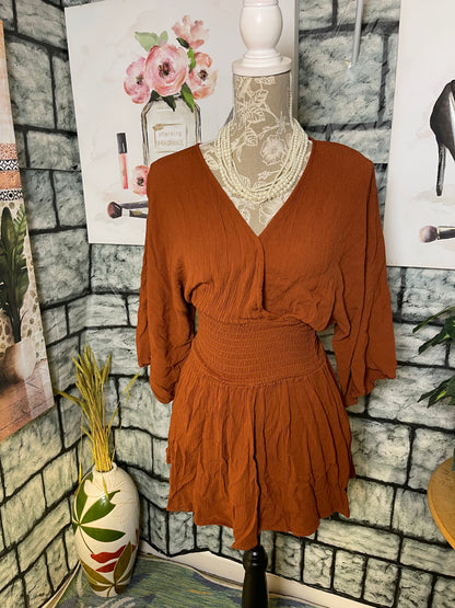 Forever 21 Orange Dress Women sz Small