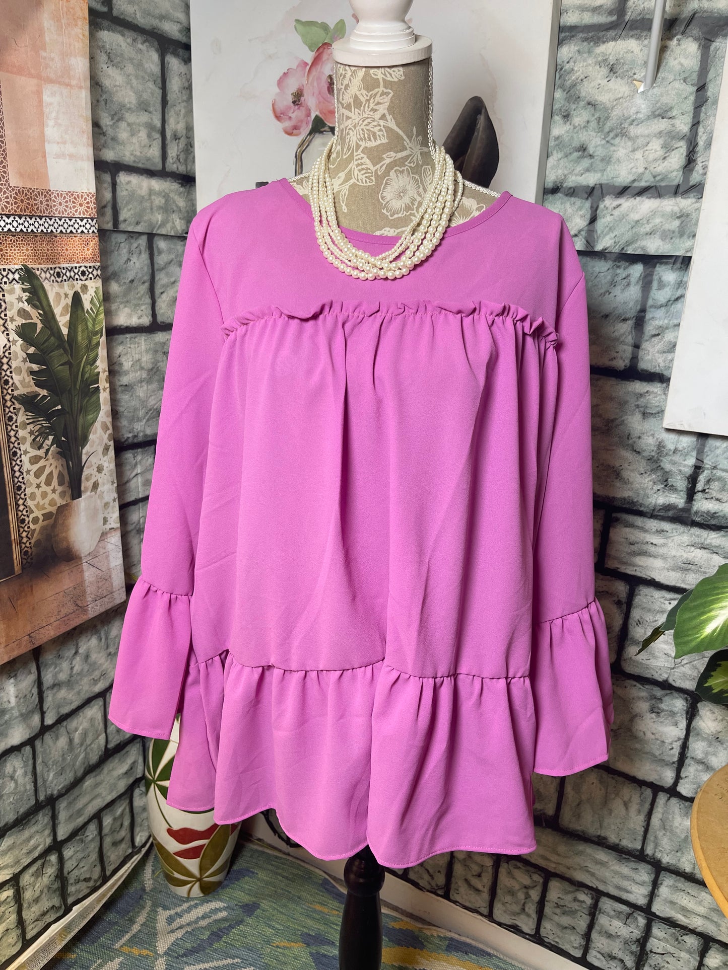Haptics Pink Blouse Women sz 2XL