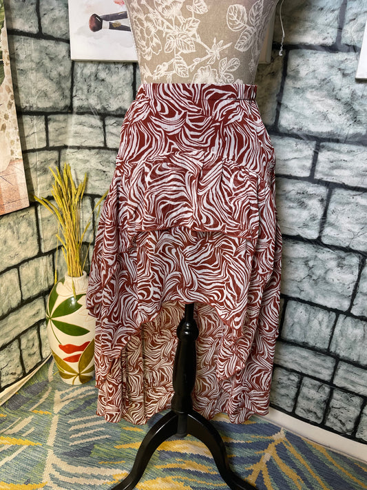 Jacquie the Label Brown White Skirt Women sz Small