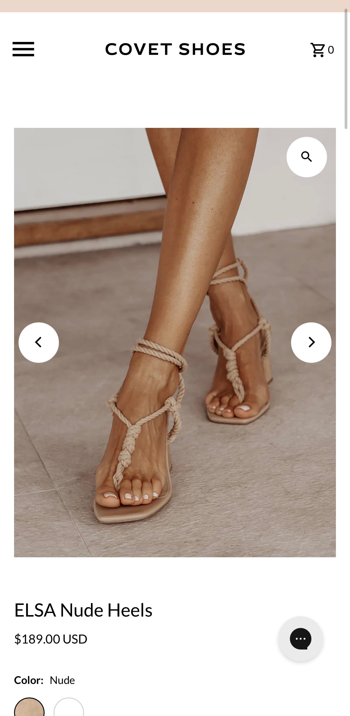 NEW Covet Beige Rope Heels Women sz 37 = sz 7
