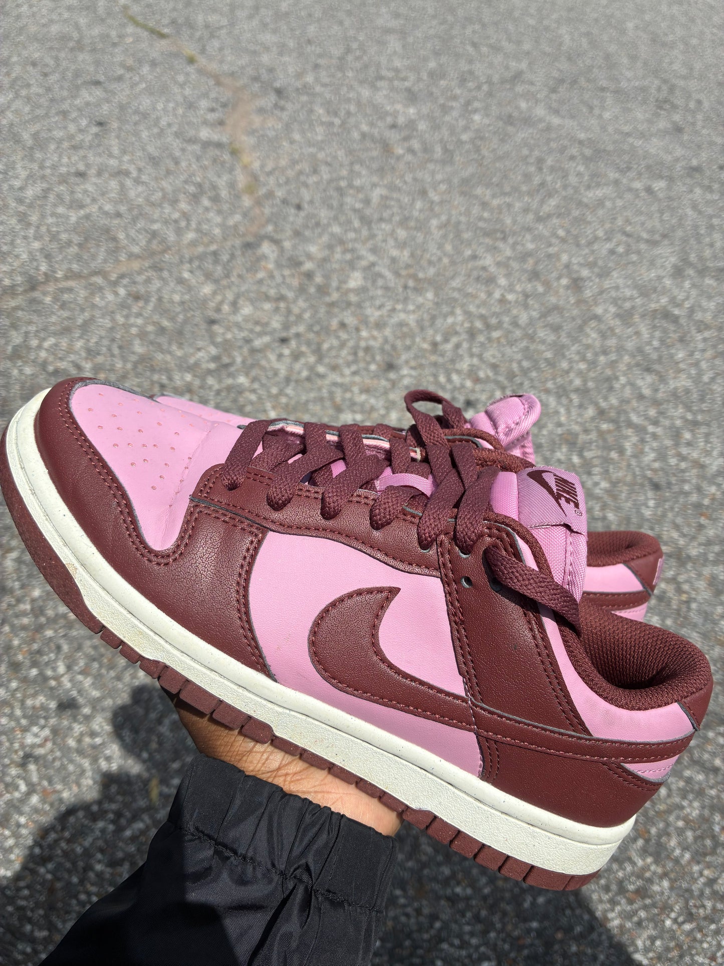 Nike dunks pink burgundy women sz 7