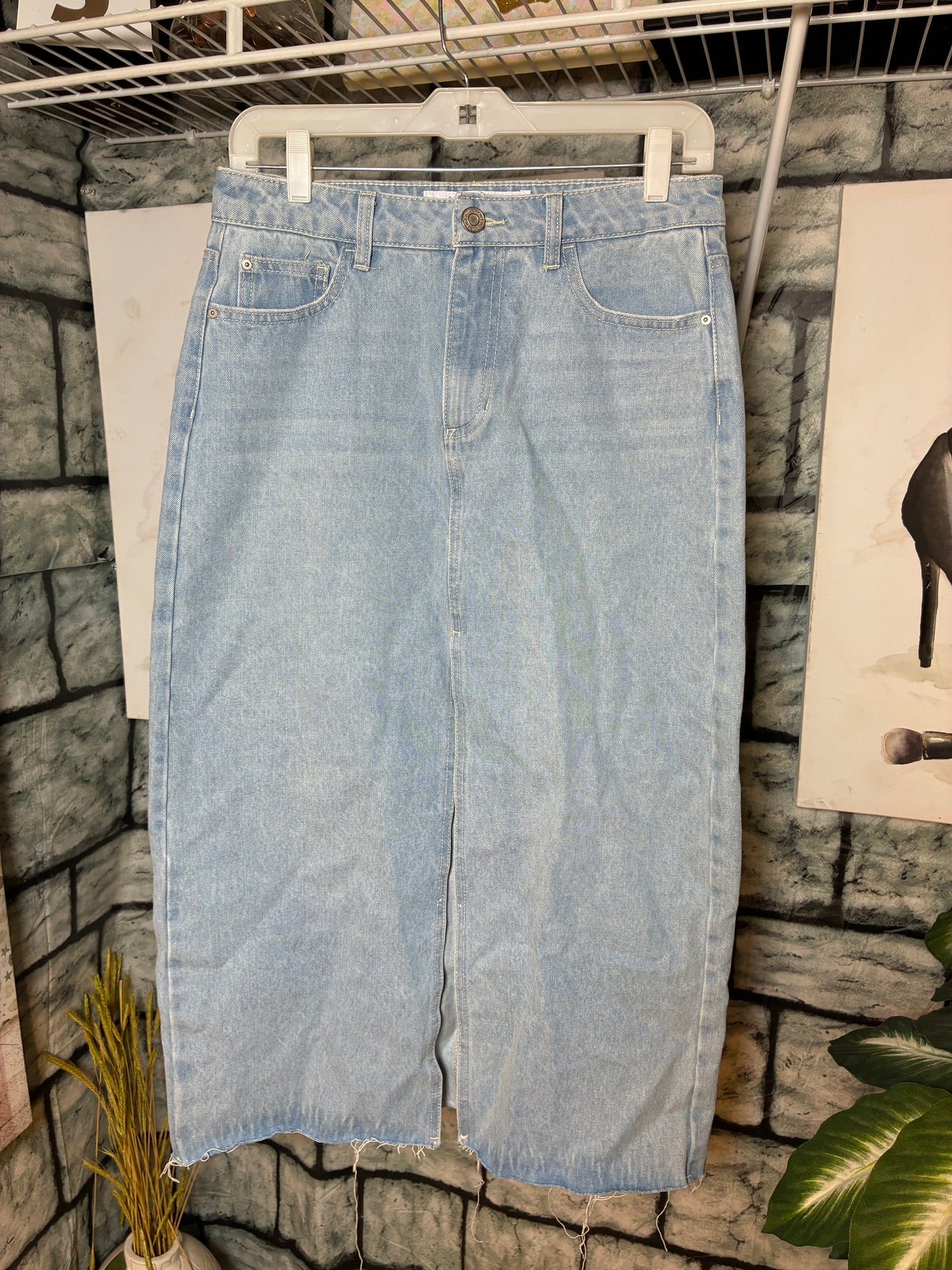Indigo Reio Blue Denim Skirt Women sz 7