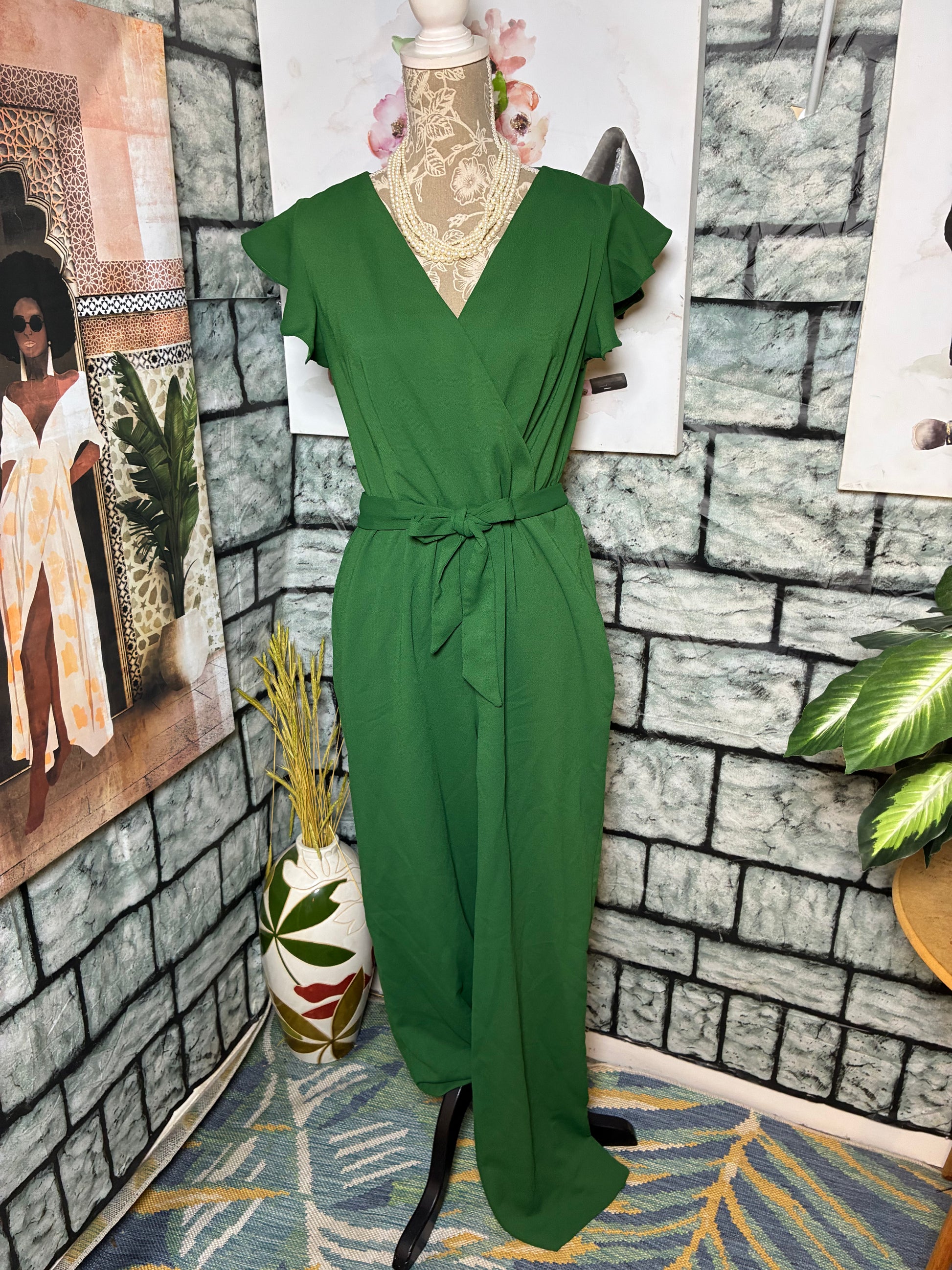 Ann Taylor Green Jumpsuit Women sz 8 – Threaded Hearts