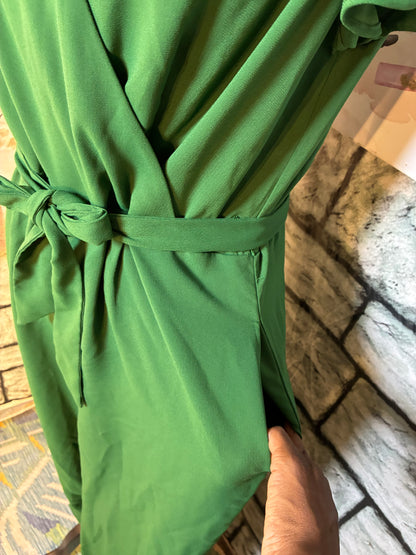 Ann Taylor Green Jumpsuit Women sz 8