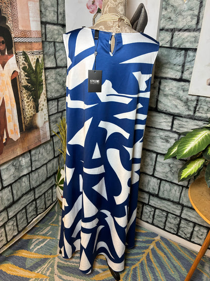 NEW Stylewe Blue White Blouse Women sz XL