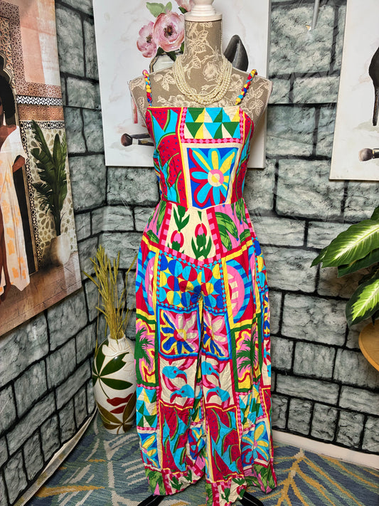 NEW Sincerely Jules Colorful jumpsuit Women sz Small