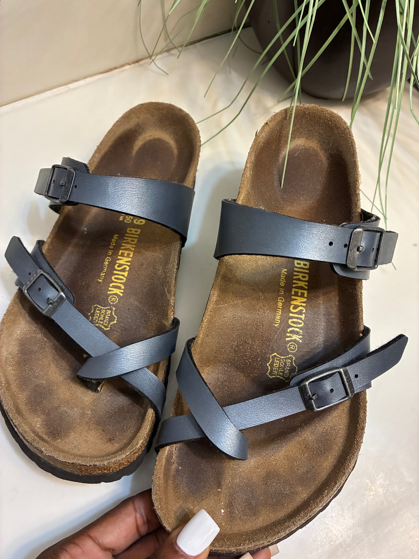 Birkenstock Sandals Grayish Blue Women sz 8