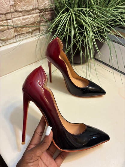 NEW Coleter Red Black Heels Women sz 6.5