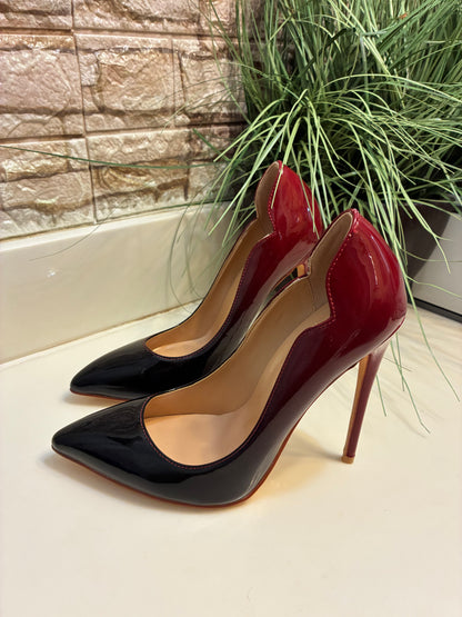 NEW Coleter Red Black Heels Women sz 6.5