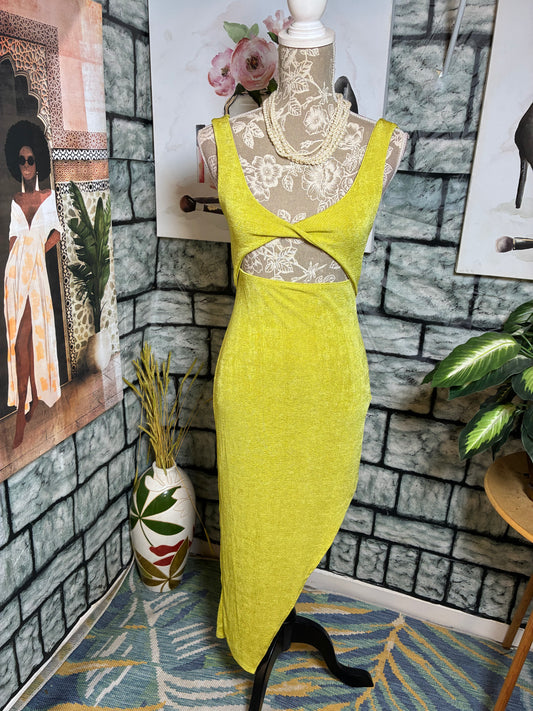 Pretty Little Thing Green Dress Women sz 8
