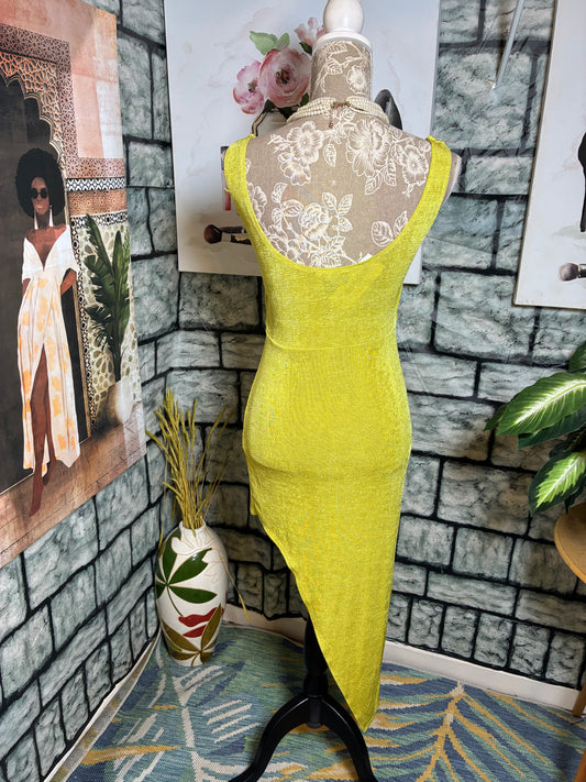 Pretty Little Thing Green Dress Women sz 8