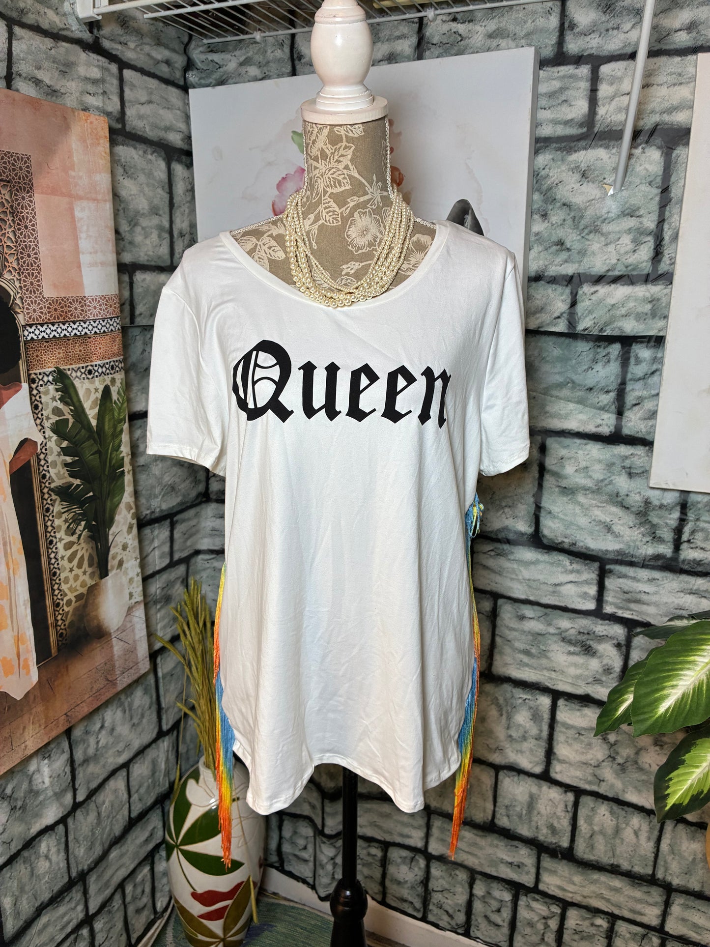 NEW Minette “Queen” Blouse White Women sz 3XL
