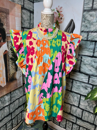 Colorful Blouse Women sz XL