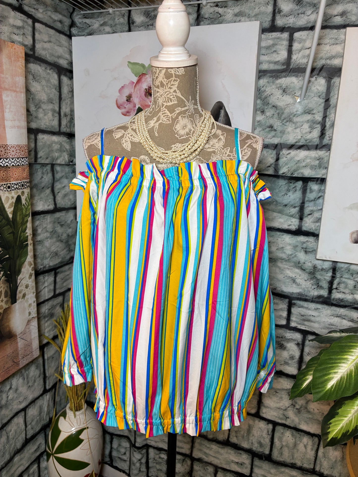 NEW Rouge Colorful Blouse Women sz 2XL