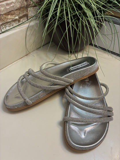 NEW Steve Madden Silver Sandals Women sz 9