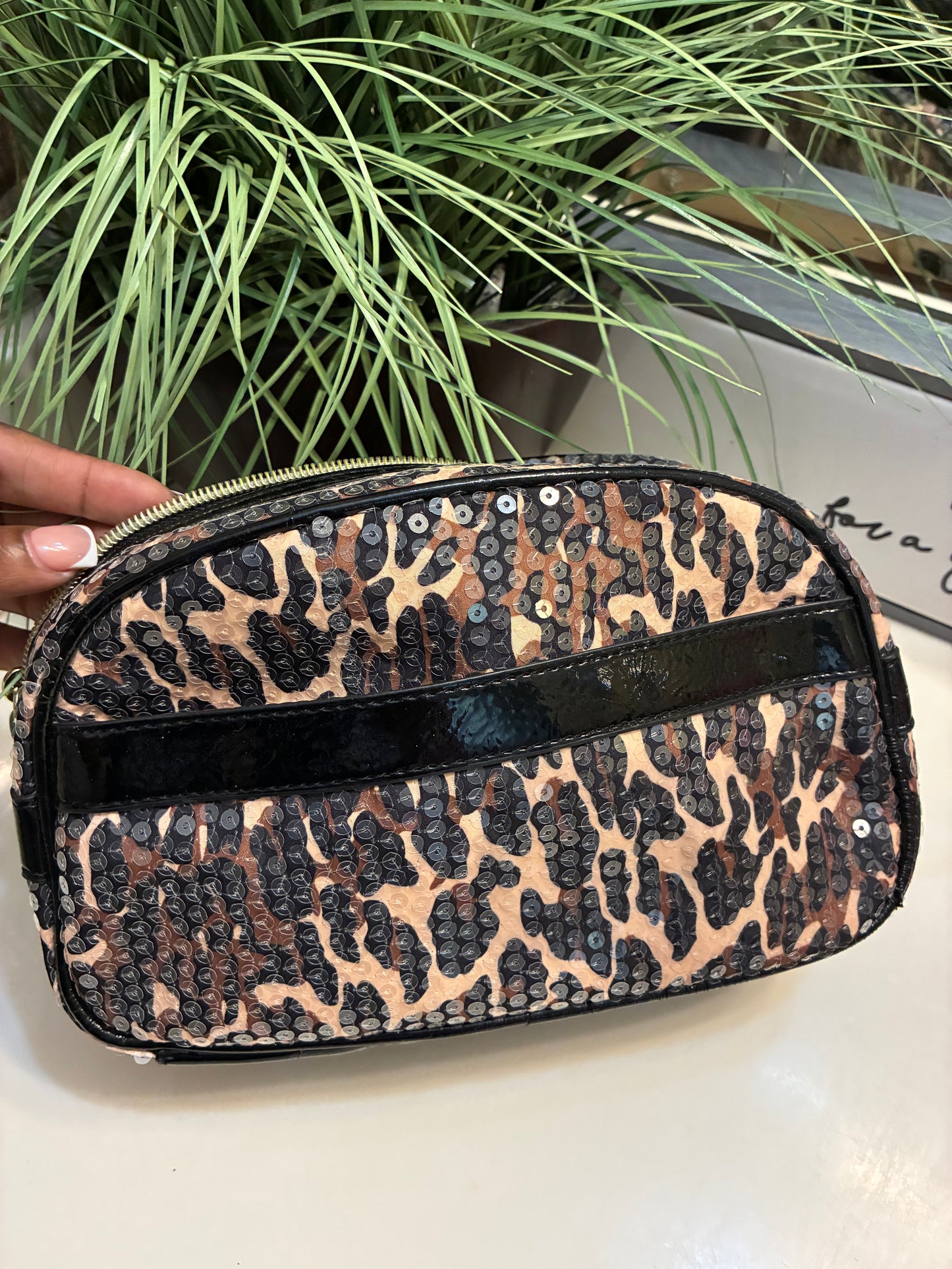 Betsey Johnson Animal Print Makeup Bag