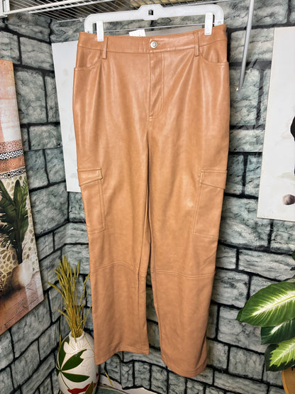 Bagatelle Tan Leather Pants Women sz Medium