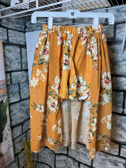 Shein Yellow Shorts Floral Girls sz 10