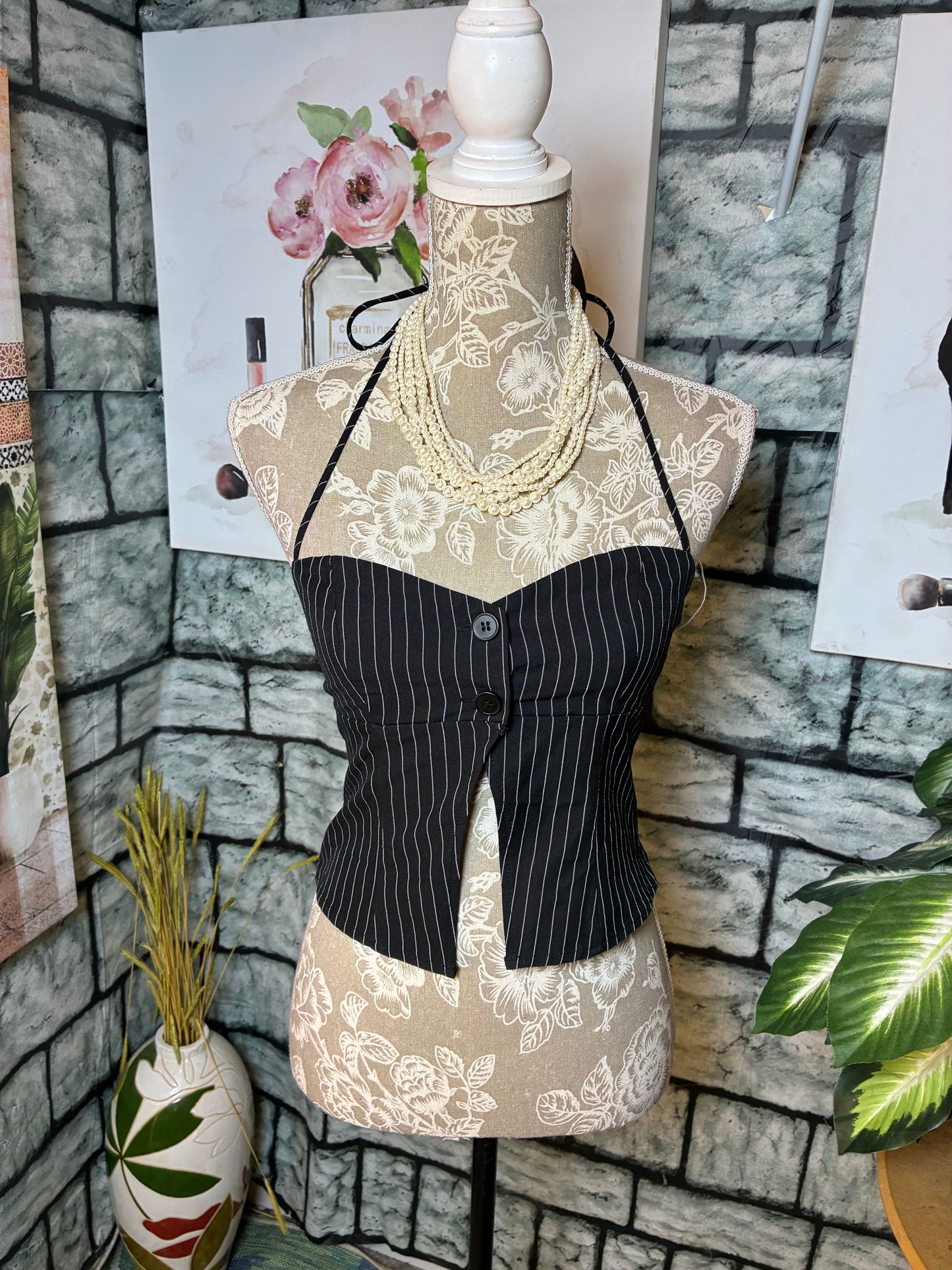 Princess Polly Black White Blouse Women sz 4
