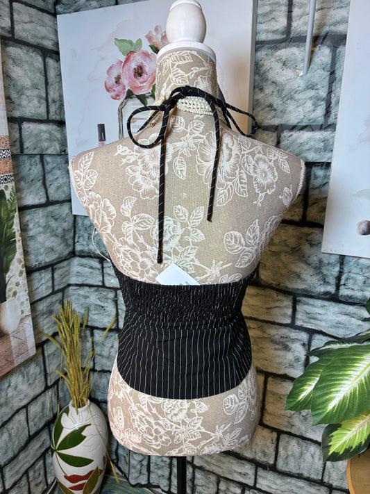 Princess Polly Black White Blouse Women sz 4