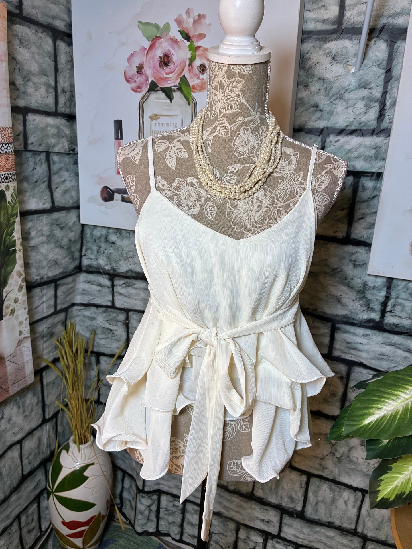 NEW Altar’d State Off white Blouse Women sz Medium