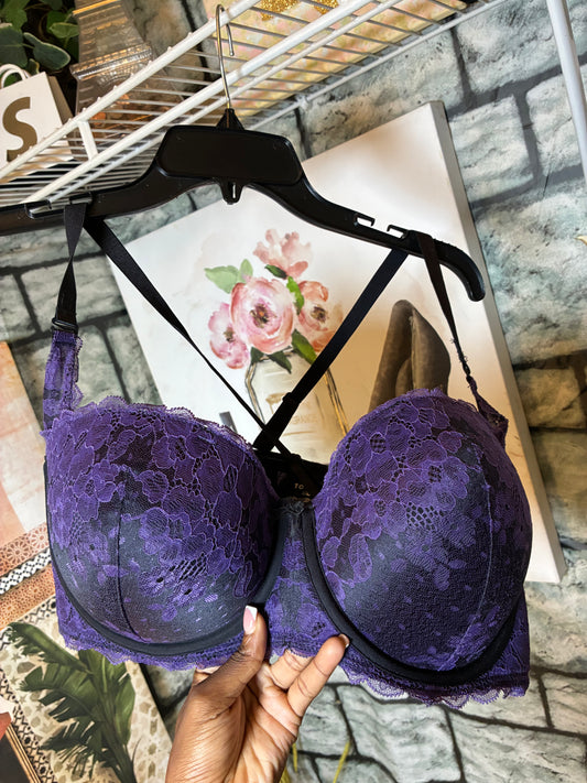 Torrid Purple Black Bra Women sz 42D