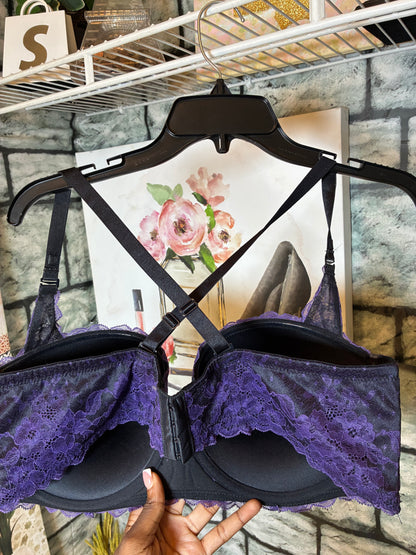 Torrid Purple Black Bra Women sz 42D