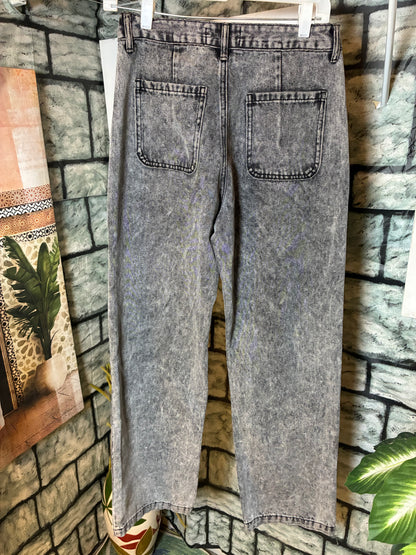 Fashion Nova Gray Cargo Jeans Women sz 5
