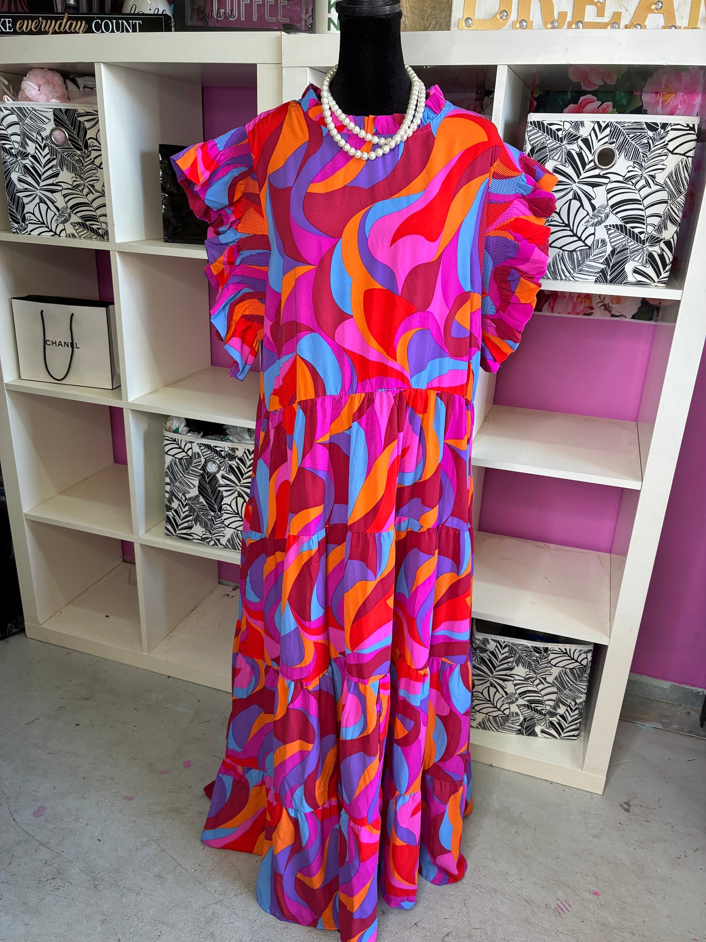 Colorful Dress Women sz 2XL