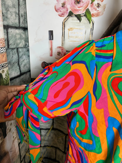 Shein Colorful Dress Women sz 1XL