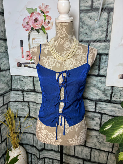 Blush Blue Blouse Women sz Small