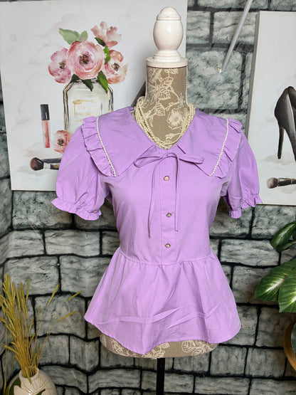 Fashion Purple Blouse Women sz Small