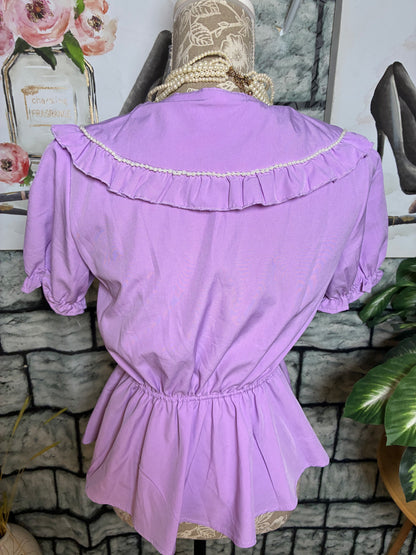 Fashion Purple Blouse Women sz Small
