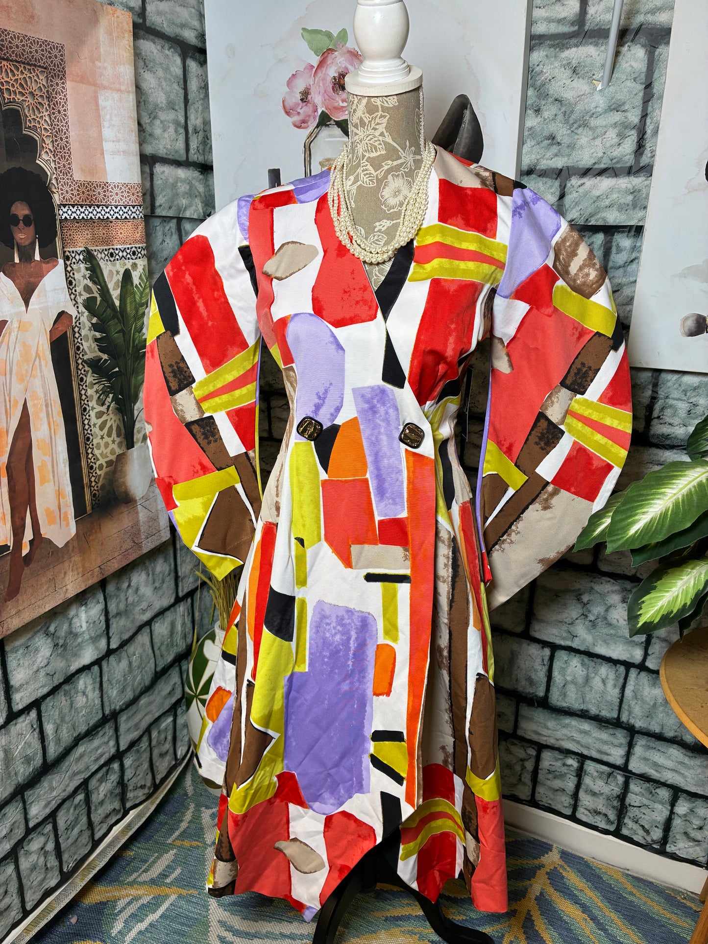 NEW New York & Co Colorful Dress Women sz Small