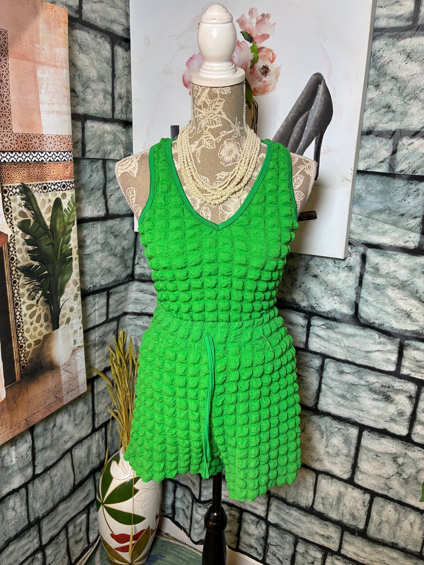 ChicMe Green 2 Piece Pants Set Women sz Medium
