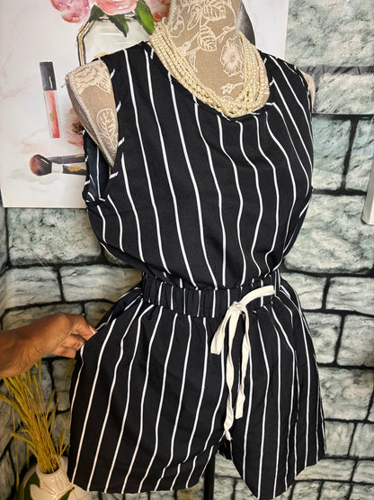 Emery Rose Black White 2 Piece Set Women sz Large