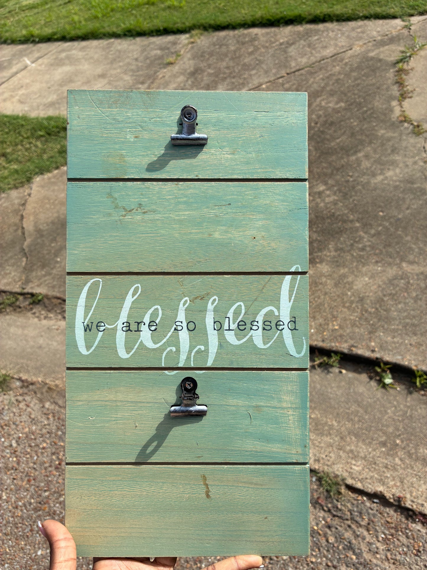 We Are Blessed Green Decor
